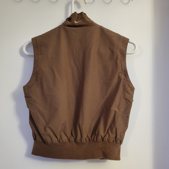 Nike Women Motorcycle Brown Full Zip Two-Way Jacket Vest Top - Picture 12 of 16